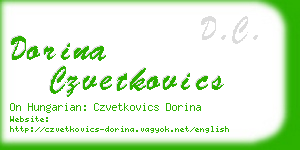 dorina czvetkovics business card
